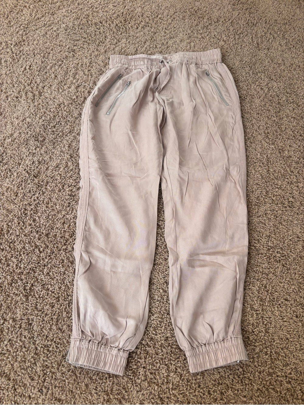 fab'rik Kids Zip-Pocket Joggers - Light Beige